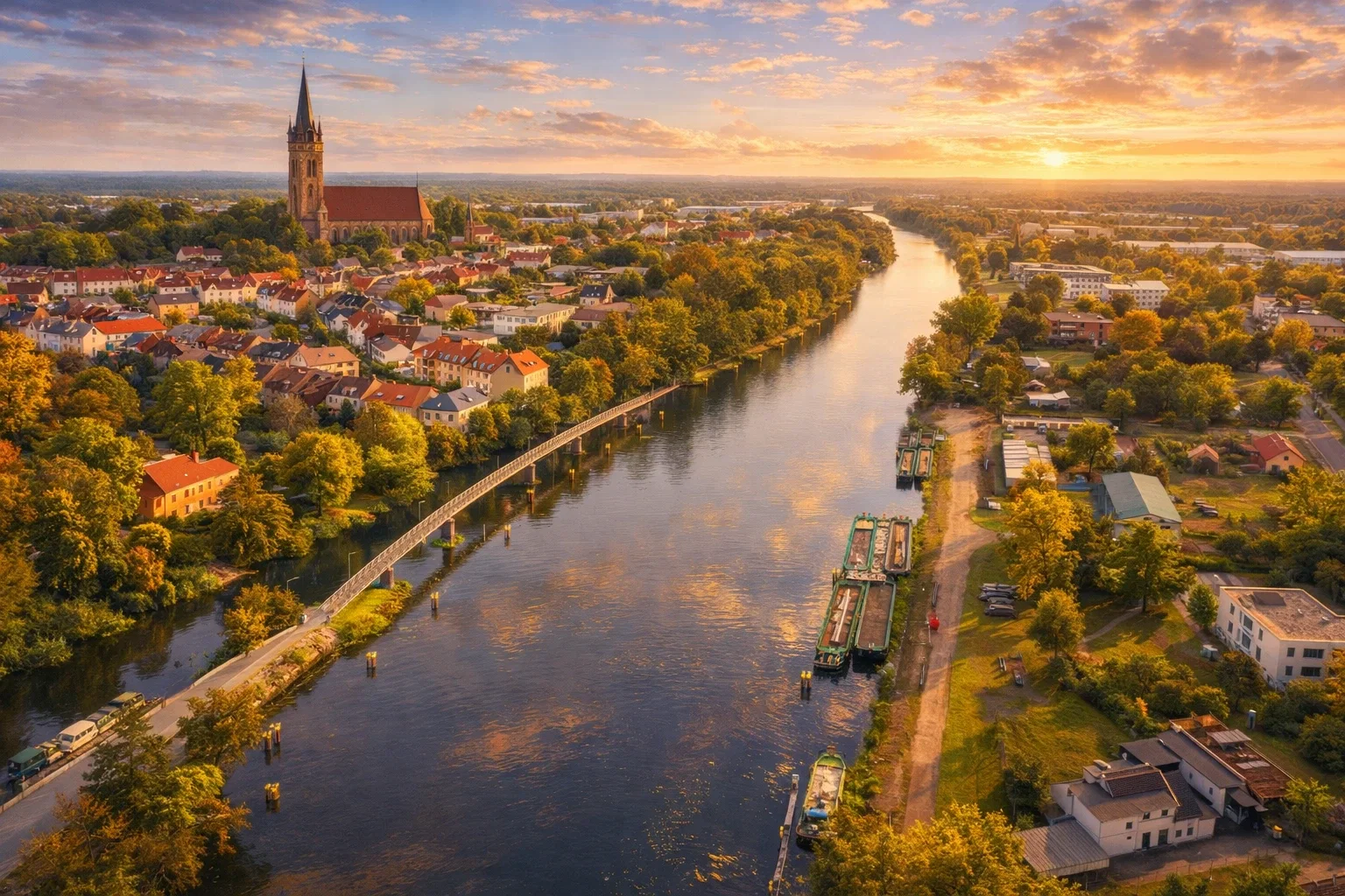 Fuerstenwalde im goldenen Abendlicht 2